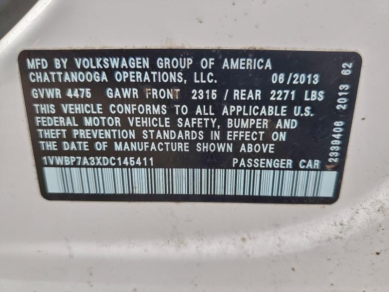 2013 VOLKSWAGEN PASSAT SE #3305427458