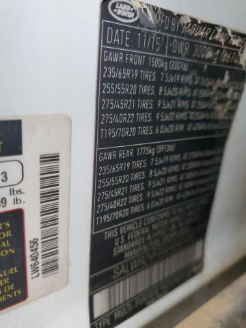 2016 LAND ROVER RANGE ROVE - SALWR2VF0GA640456