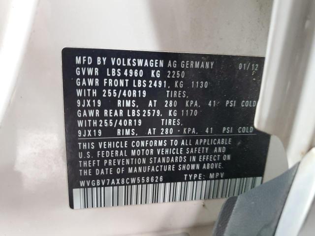 2012 VOLKSWAGEN TIGUAN S #3304562436