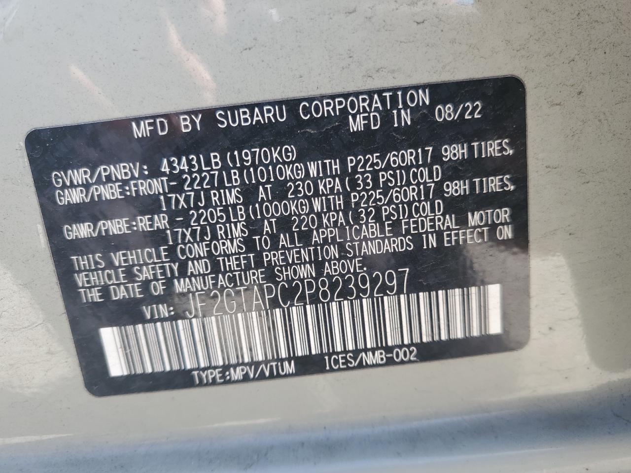 SUBARU CROSSTREK PREMIUM