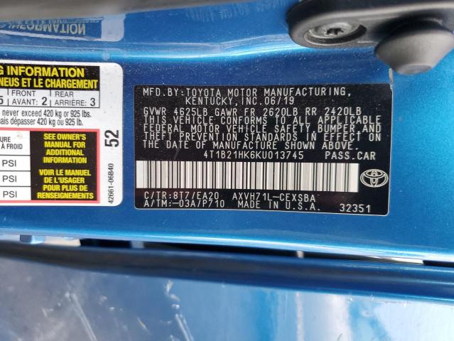 2019 TOYOTA CAMRY HYBR #3302893910