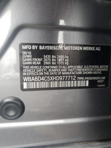 2017 BMW 650 I GRAN #3305300362