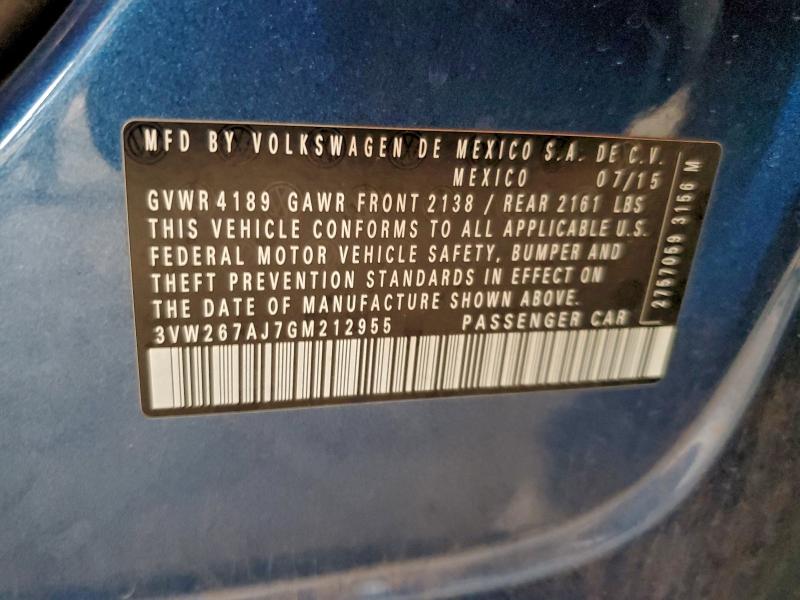 2016 VOLKSWAGEN JETTA S #3303743428