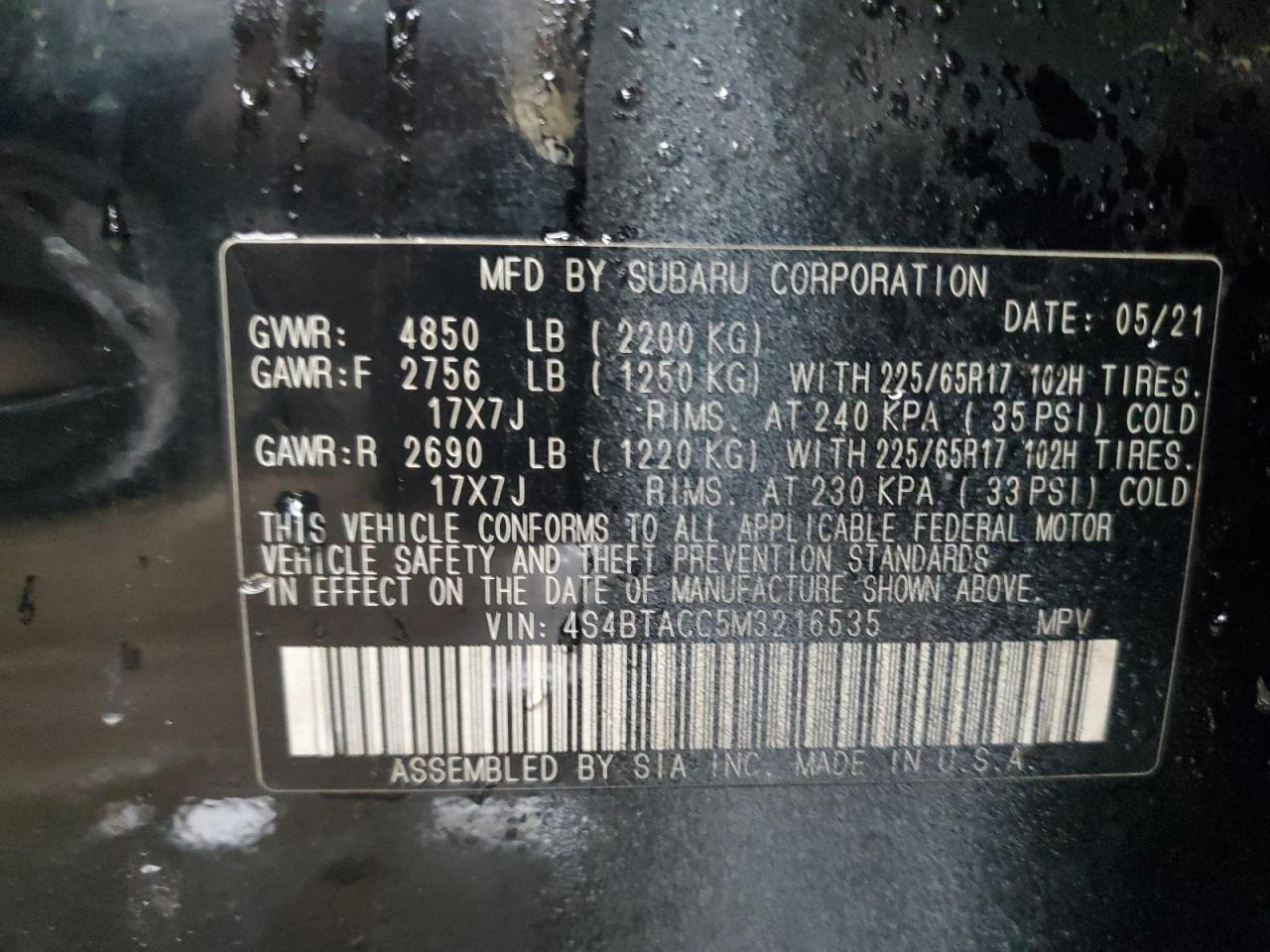 SUBARU OUTBACK PREMIUM