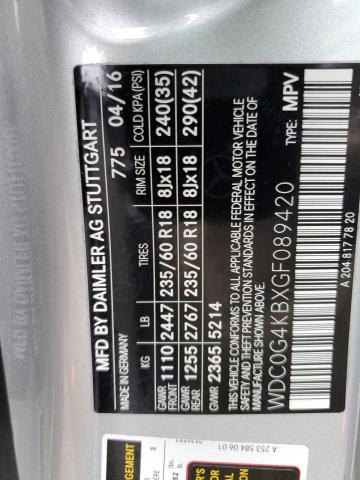 2016 MERCEDES-BENZ GLC 300 4M #3294472522