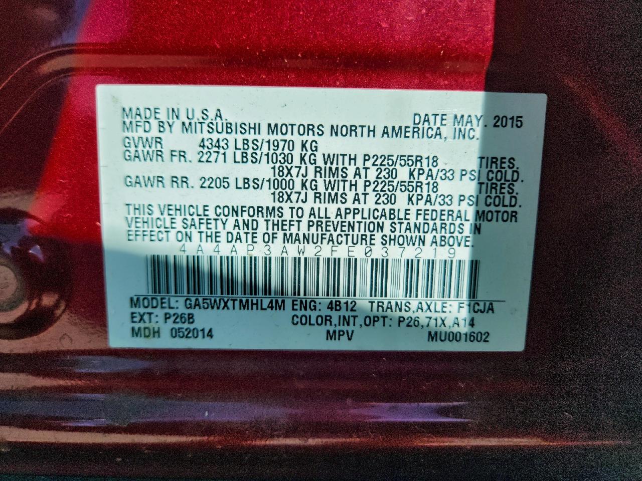 MITSUBISHI OUTLANDER ES