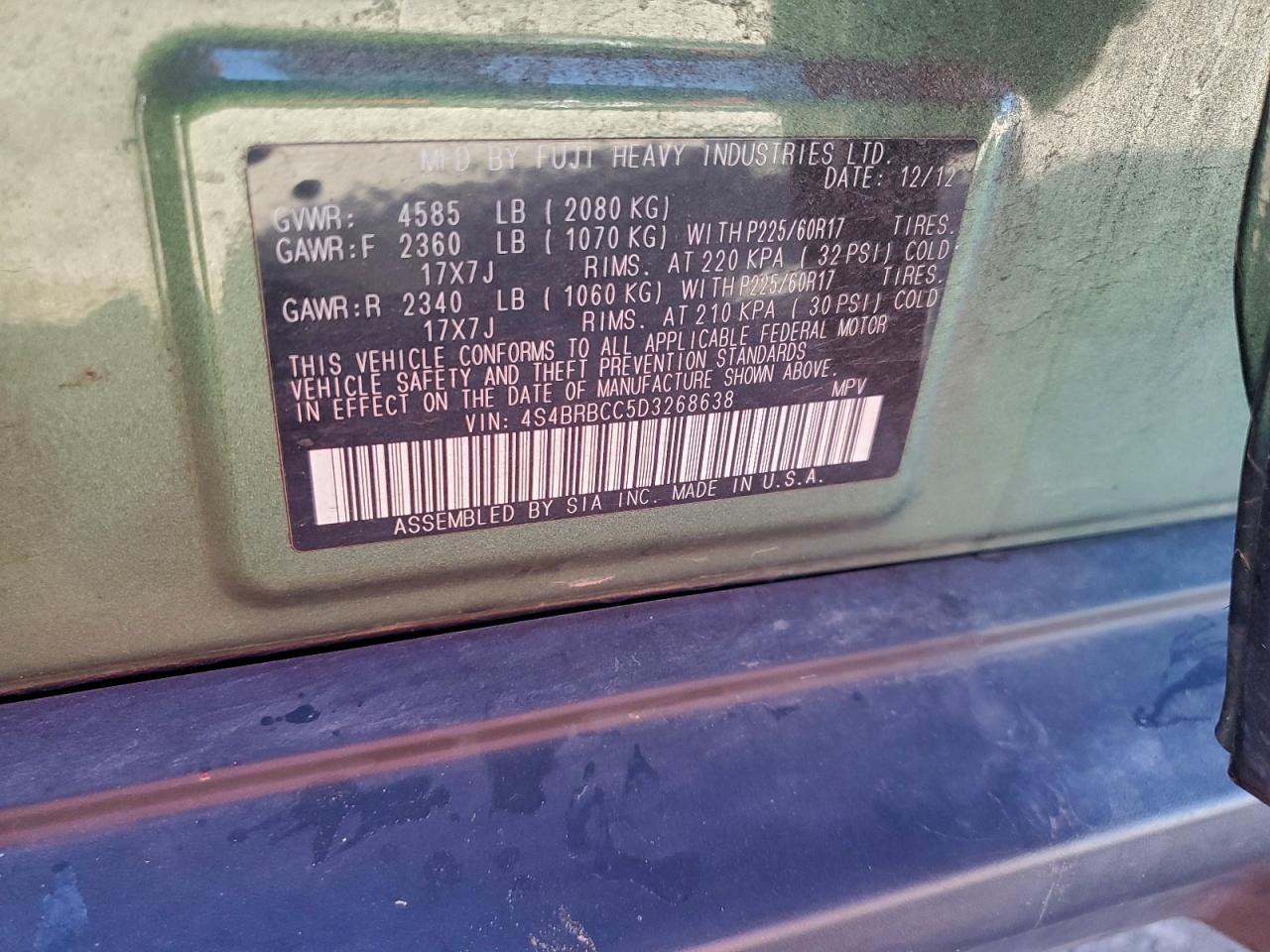 SUBARU OUTBACK 2.5I PREMIUM