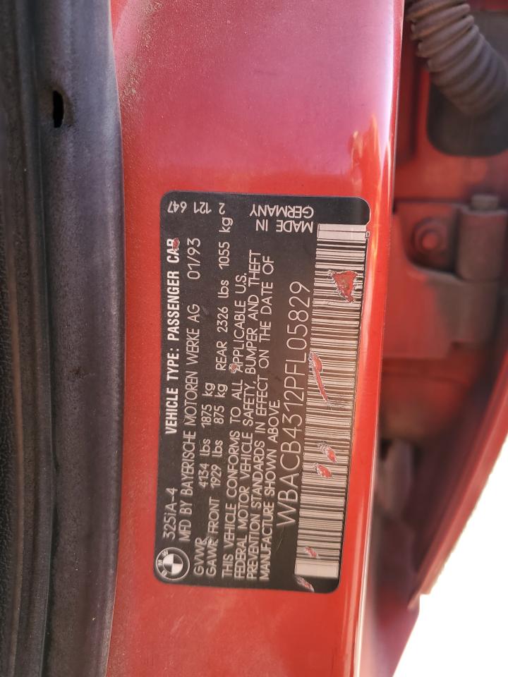 Lot #3303185793 1993 BMW 325 I AUTO