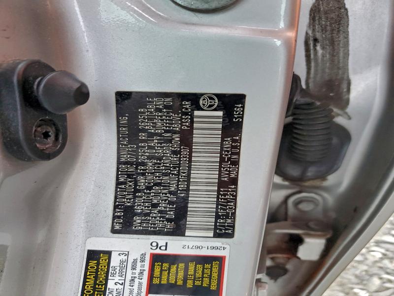 2013 TOYOTA CAMRY HYBR #3296249477