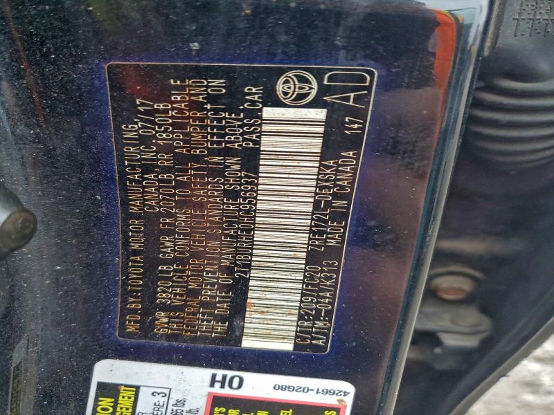 2017 TOYOTA COROLLA L #3303727449