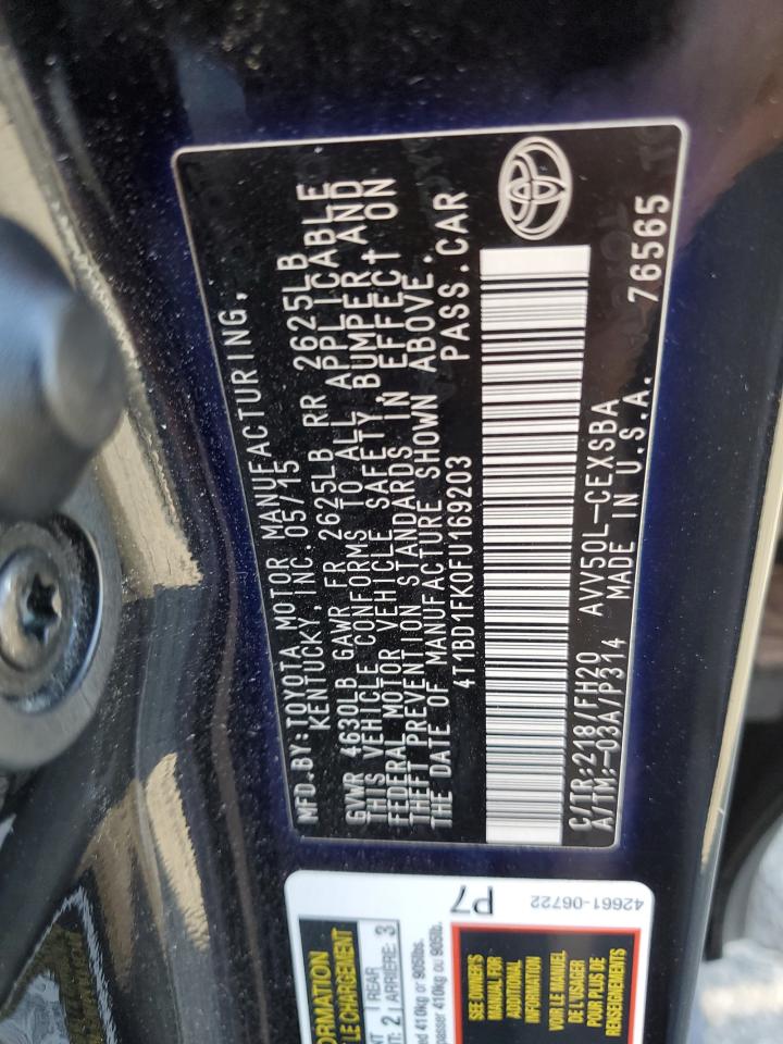 Lot #3308523605 2015 TOYOTA CAMRY HYBR