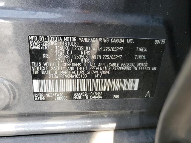 2021 TOYOTA RAV4 XLE #3293532405