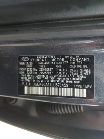 2020 HYUNDAI KONA SEL P - KM8K6CAA7LU571459