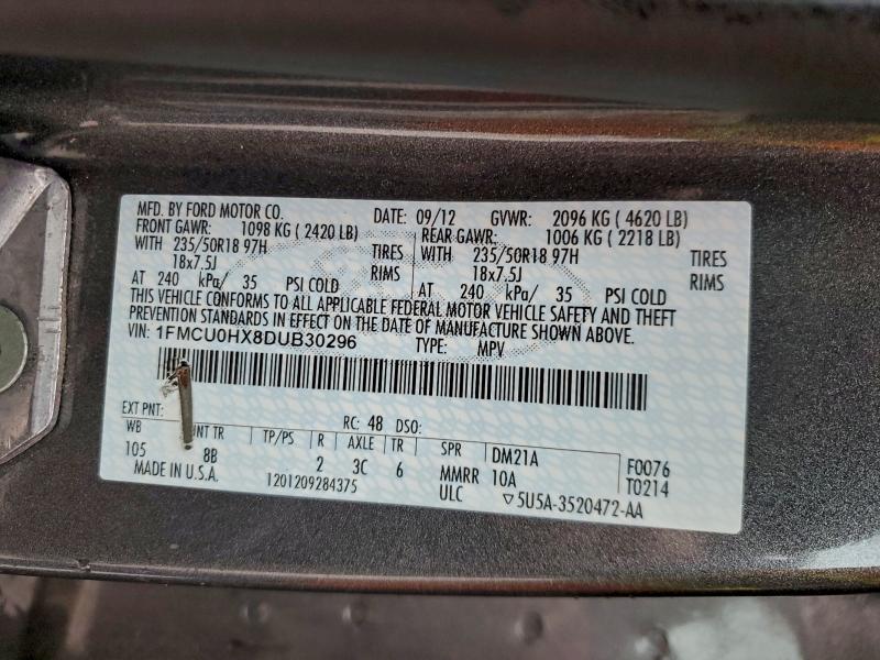 2013 FORD ESCAPE SEL #3301776344