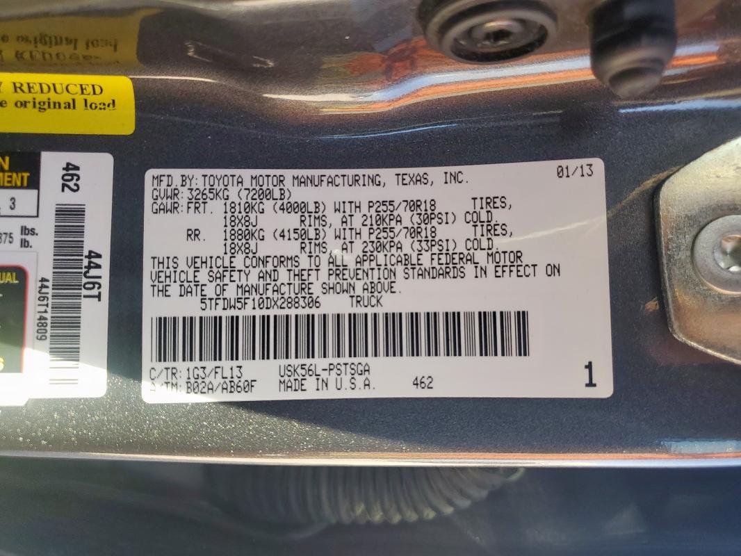 2013 TOYOTA TUNDRA CRE #3303079770