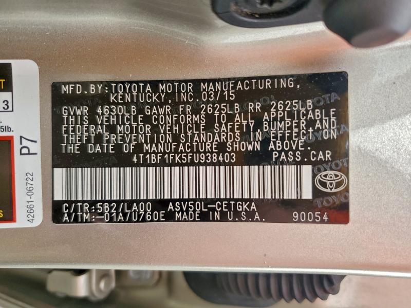 2015 TOYOTA CAMRY LE #3302886897