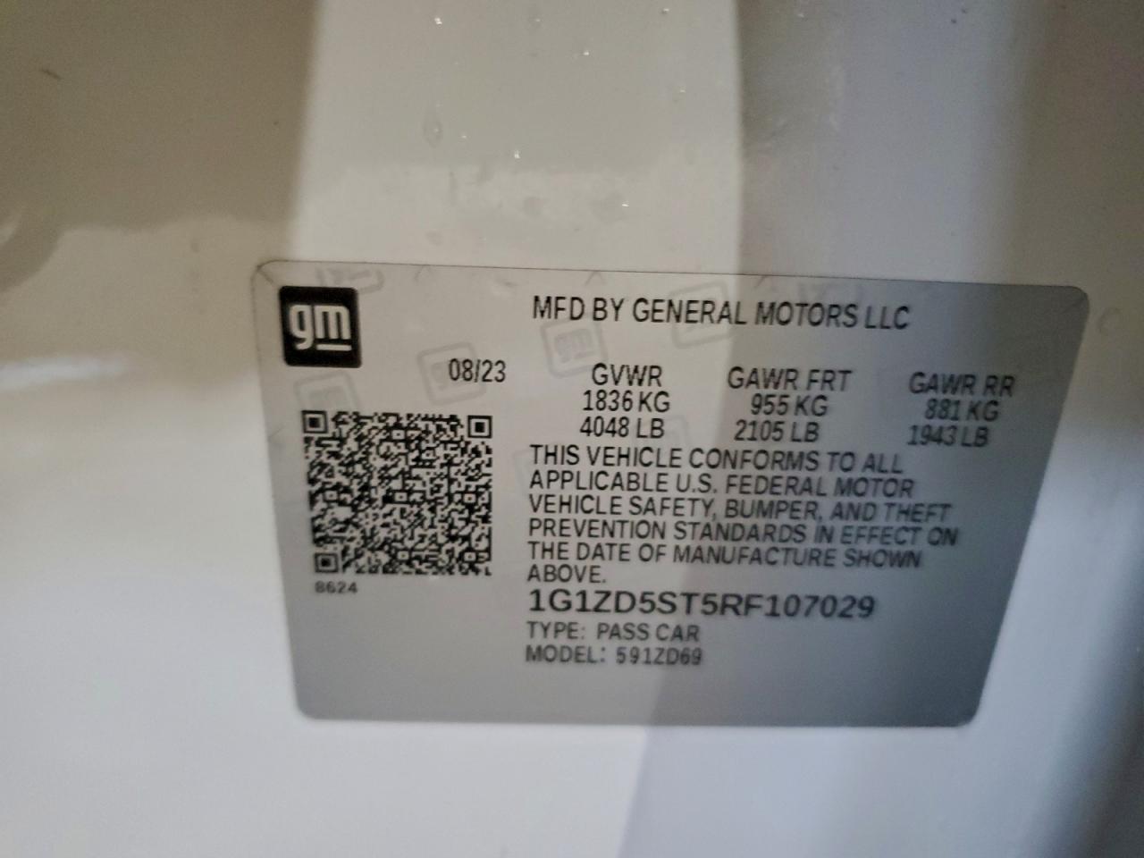 Lot #3311484255 2024 CHEVROLET MALIBU LT