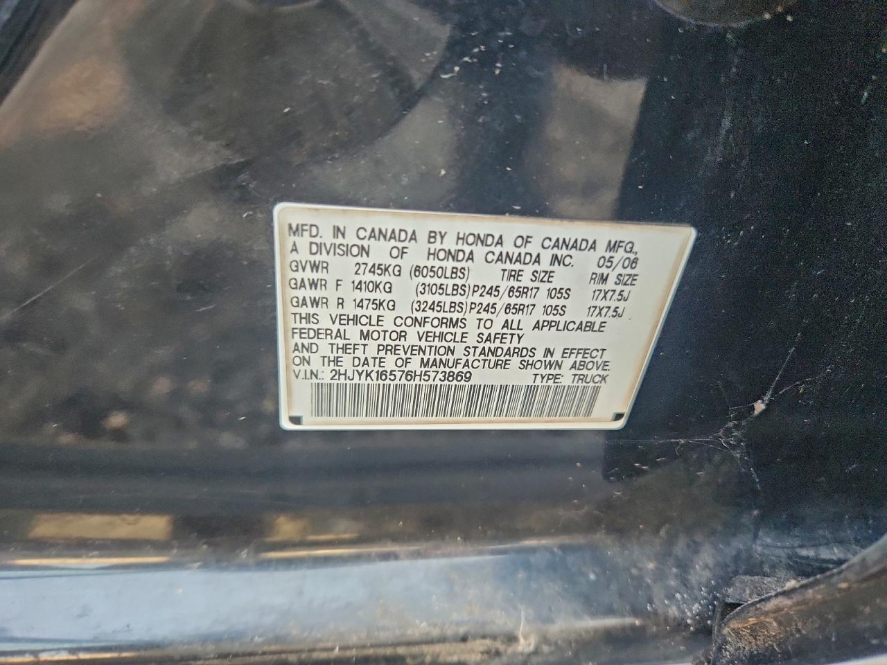 Lot #3296895839 2006 HONDA RIDGELINE