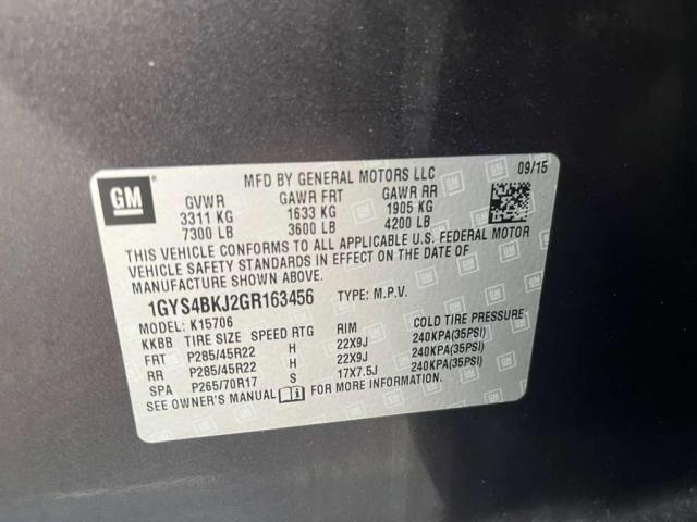 2016 CADILLAC ESCALADE L #3290162205