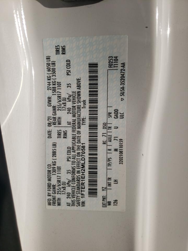 Lot #3311723255 2021 FORD RANGER XL