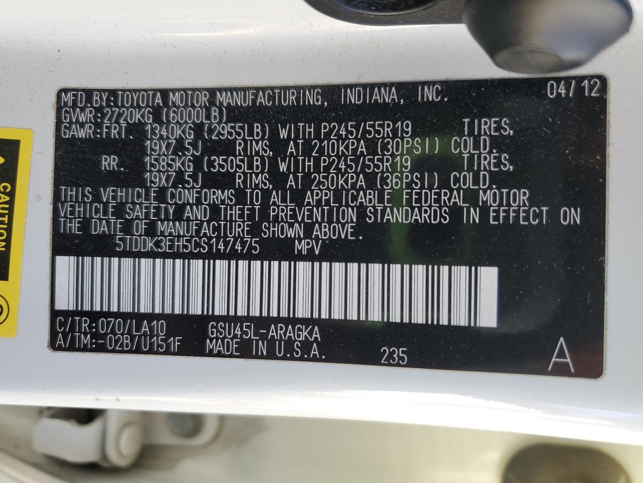 TOYOTA HIGHLANDER LIMITED