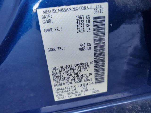 2020 NISSAN ALTIMA S #3296395656