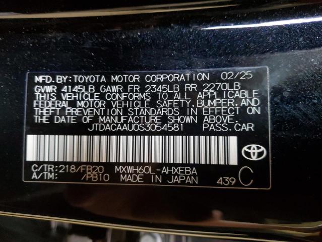2025 TOYOTA PRIUS LE #3293296442