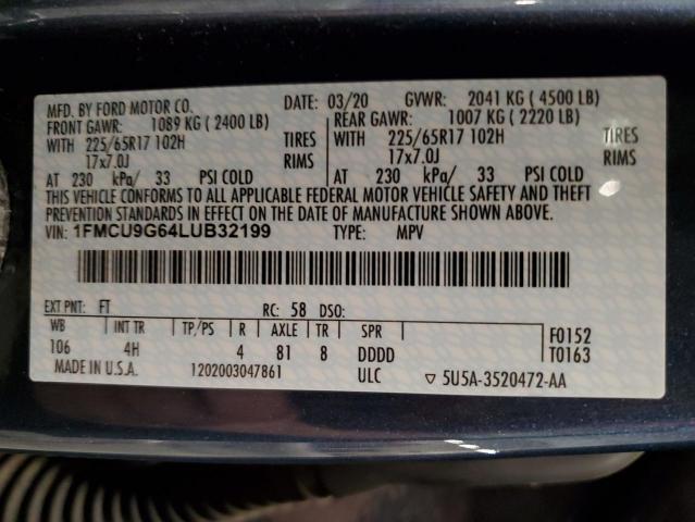 2020 FORD ESCAPE SE #3316735409