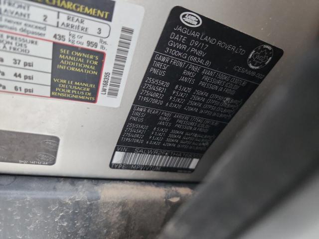 2017 LAND ROVER RANGE ROVE - SALWR2FE1HA168355