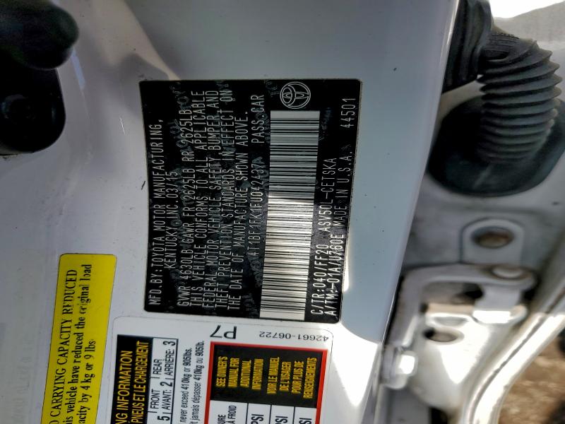 2015 TOYOTA CAMRY LE #3308394306