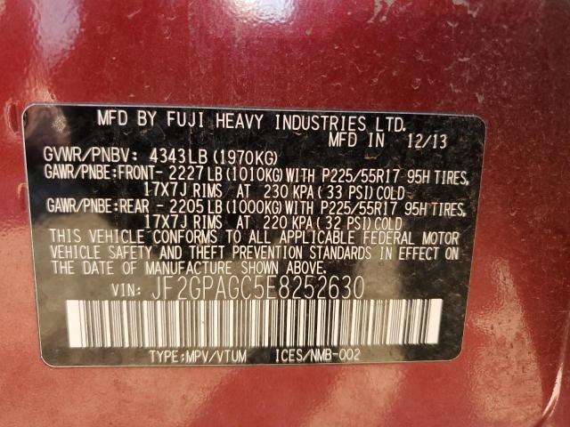 2014 SUBARU XV CROSSTR - JF2GPAGC5E8252630