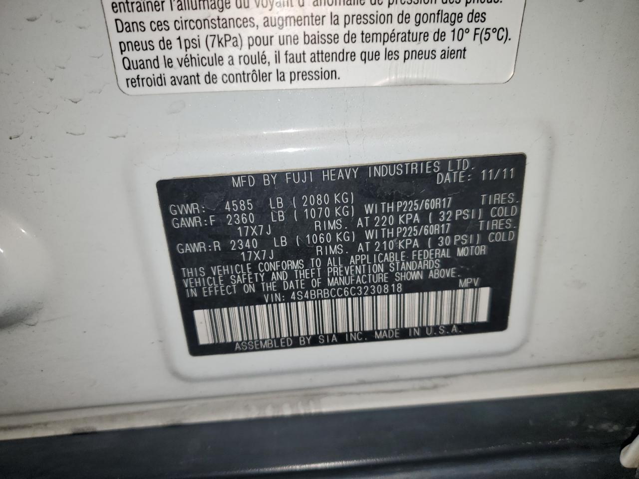 SUBARU OUTBACK 2.5I PREMIUM