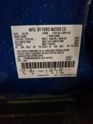 2020 FORD EXPLORER P #3303632943