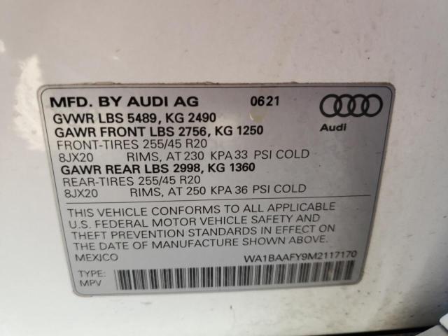 2021 AUDI Q5 PREMIUM #3283833431