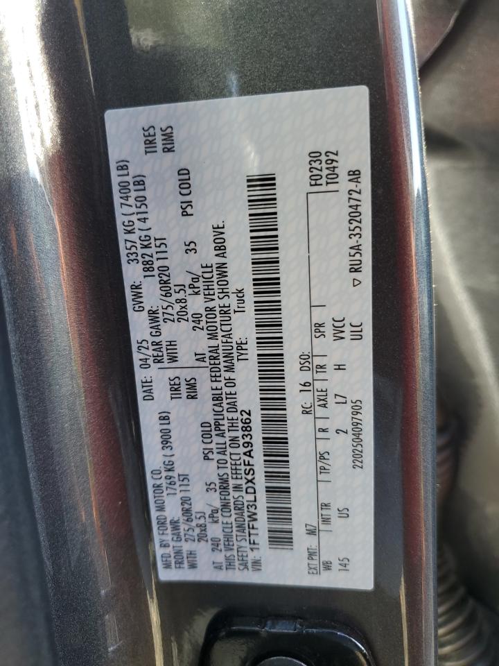 Lot #3294414530 2025 FORD F150 XLT