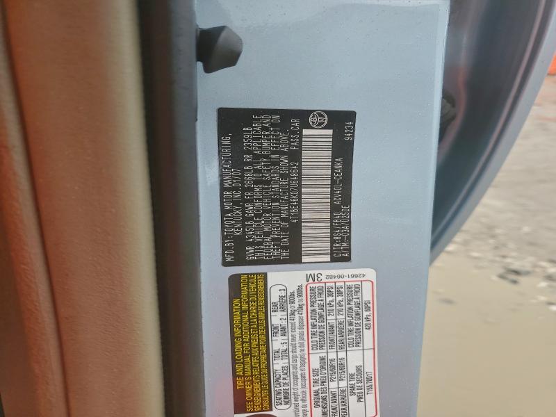 2007 TOYOTA CAMRY CE #3298315130