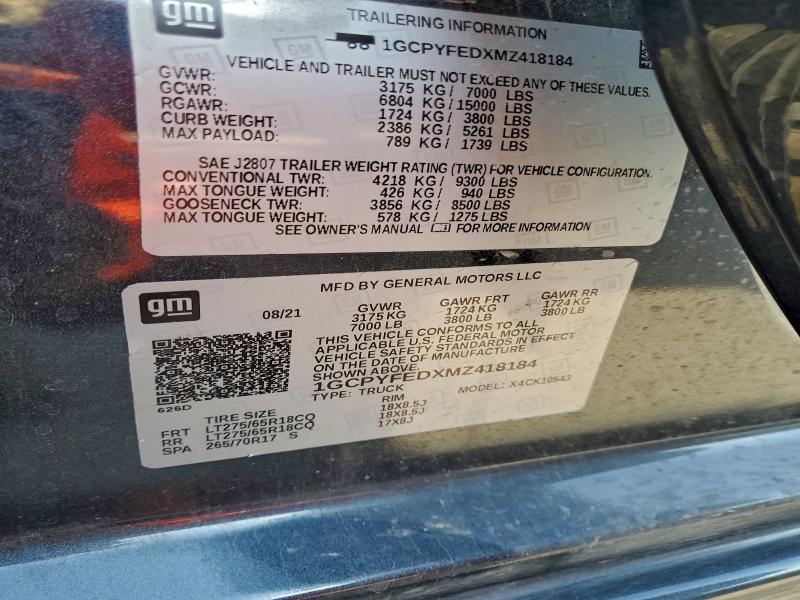 2021 CHEVROLET SILVERADO #3303822427