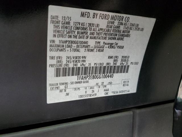 2016 FORD TAURUS SEL #3301820383