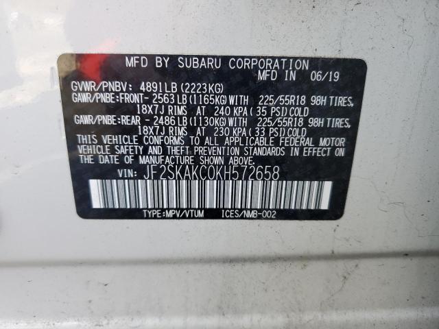 2019 SUBARU FORESTER S #3294414525