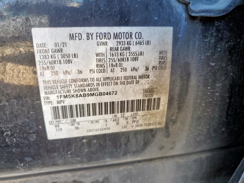 2021 FORD EXPLORER P #3290078265