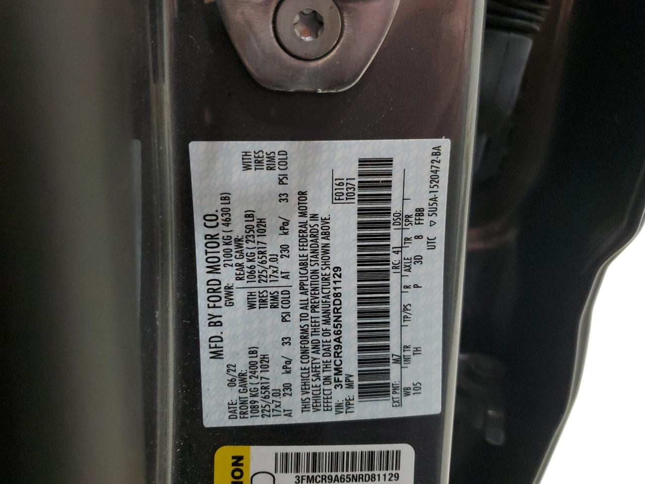 Lot #3305354299 2022 FORD BRONCO SPO