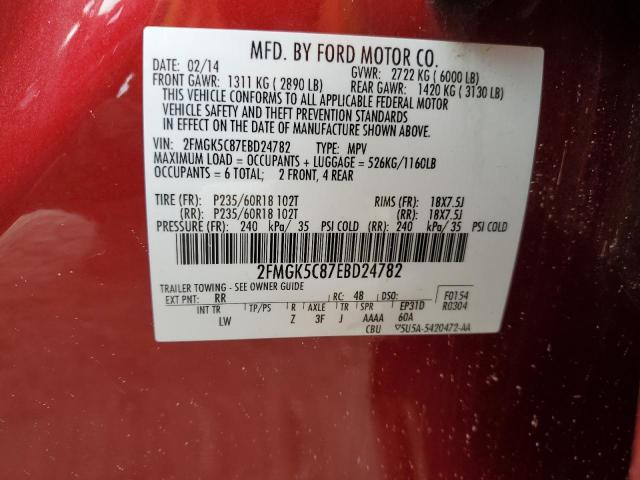 2014 FORD FLEX SEL #3288672597