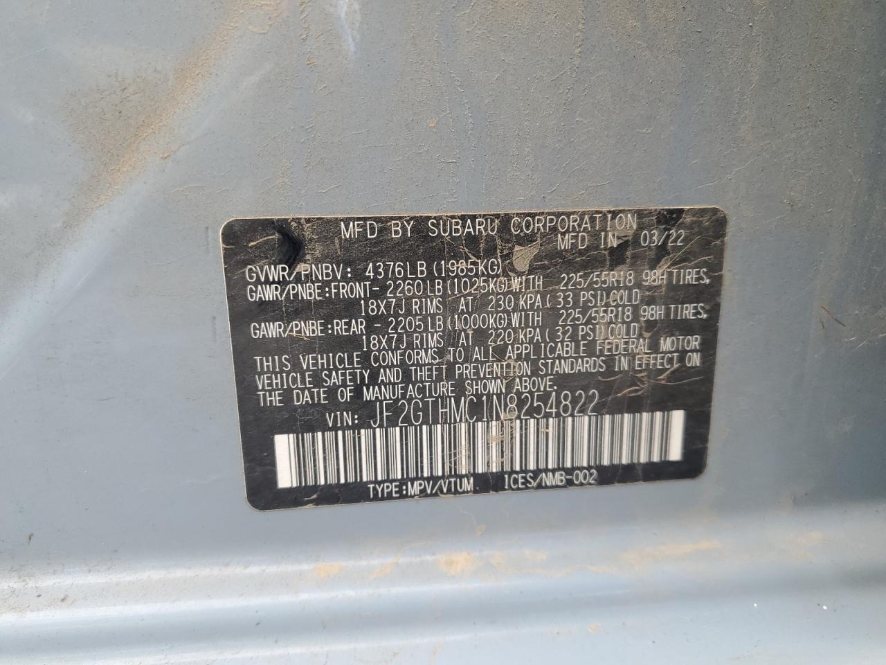 SUBARU CROSSTREK LIMITED