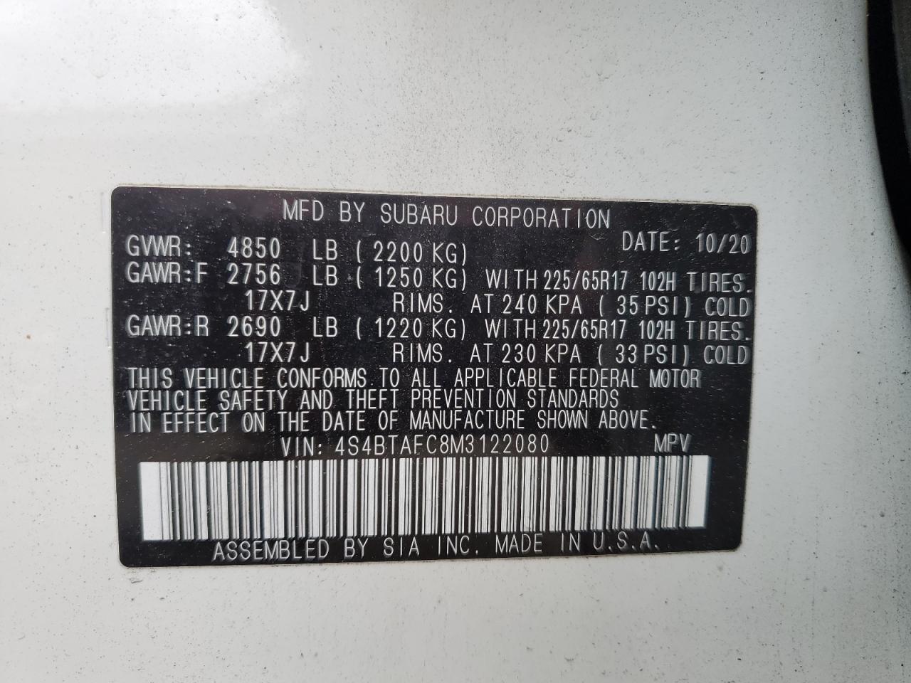 SUBARU OUTBACK PREMIUM