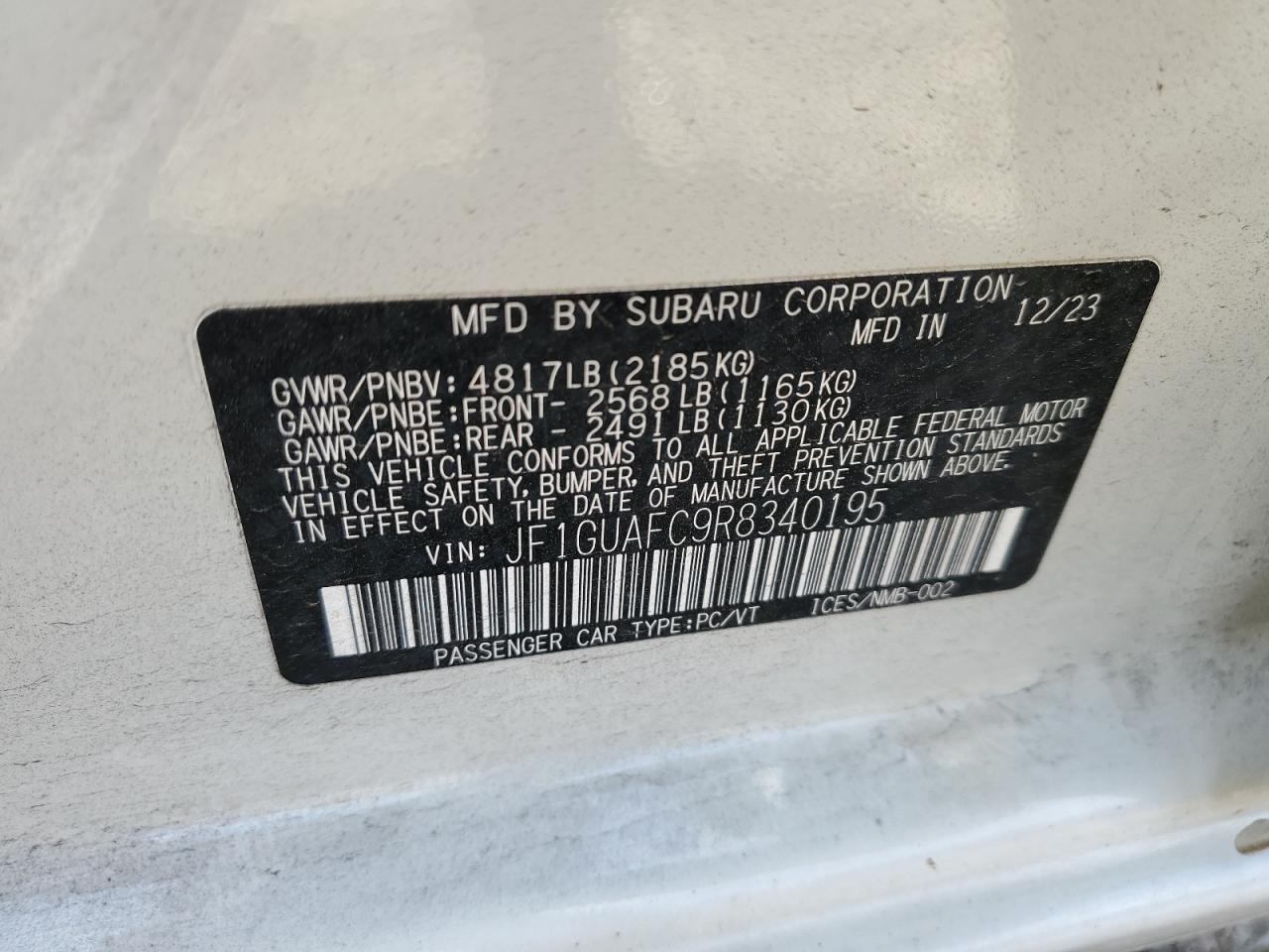 SUBARU IMPREZA SPORT