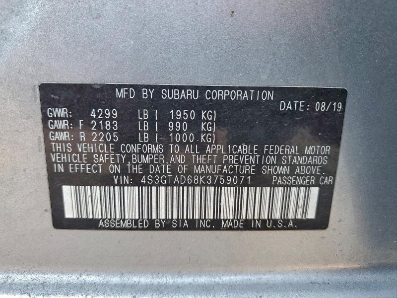 2019 SUBARU IMPREZA PR #3298041152