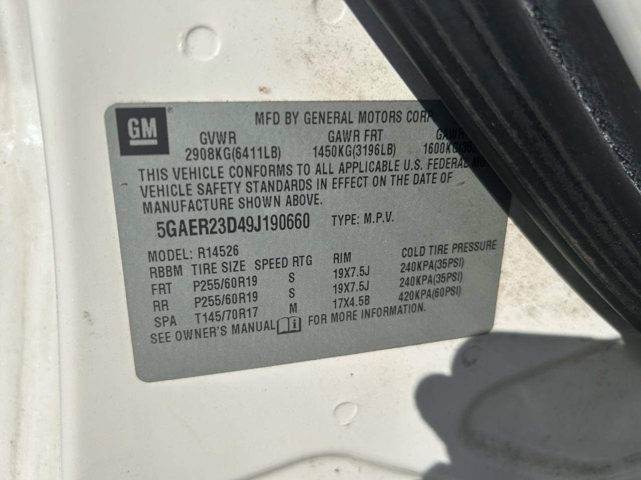 Lot #3290128270 2009 BUICK ENCLAVE CX