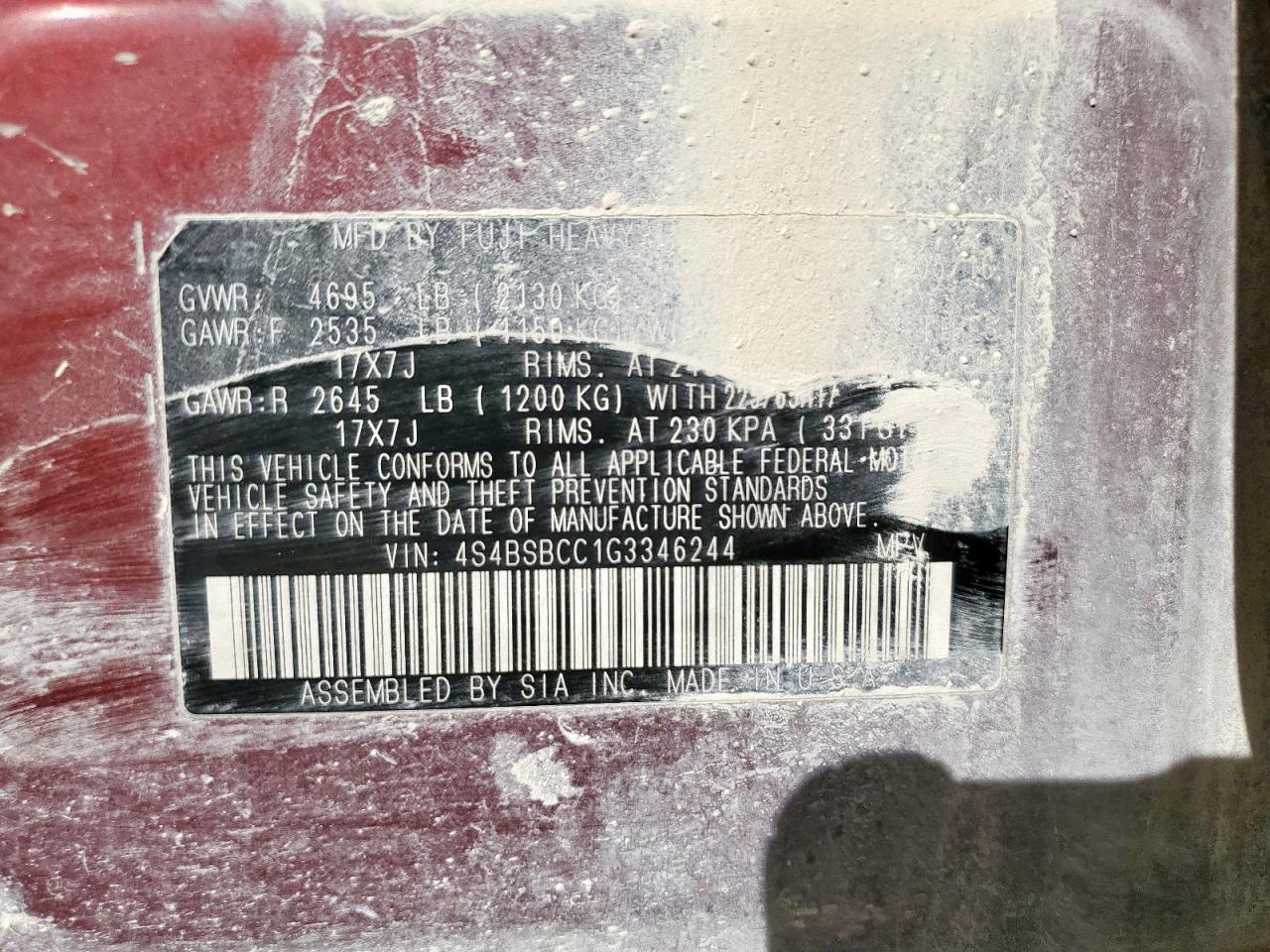 SUBARU OUTBACK 2.5I PREMIUM