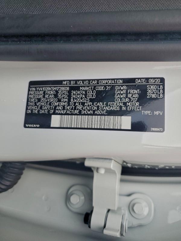 2021 VOLVO XC60 T5 MO #3301602717