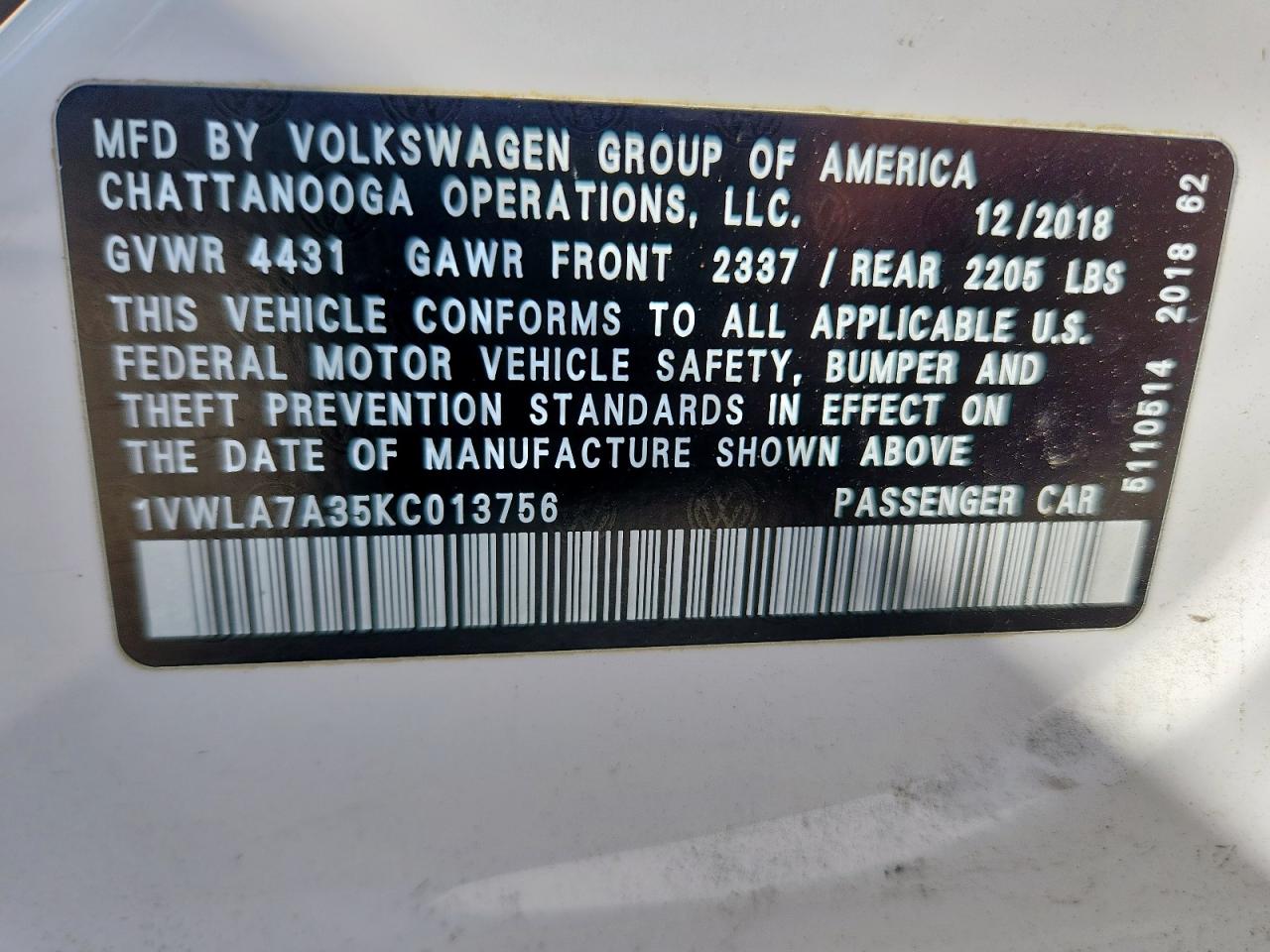 VOLKSWAGEN PASSAT WOLFSBURG